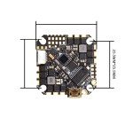 Wholesale JHEMCU GHF405AIO-HD 40A F405 Baro OSD Dual BEC Flight Controller BLHELIS 40A 4in1 ESC 2-6S for Toothpick Drones
